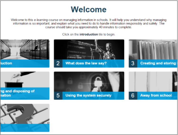 Data Protection E-Learning Course for the Education Sector